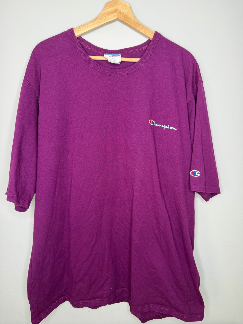 Men’s vintage plum purple Champion short sleeve t shirt size xxxl 3xl